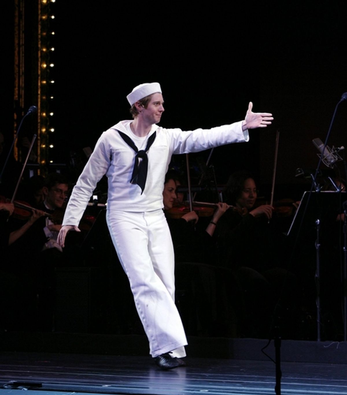 Justin Bohon at ON THE TOWN Curtain Call