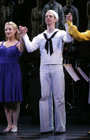 Jessica Lee Goldyn and Christian Borle Photo