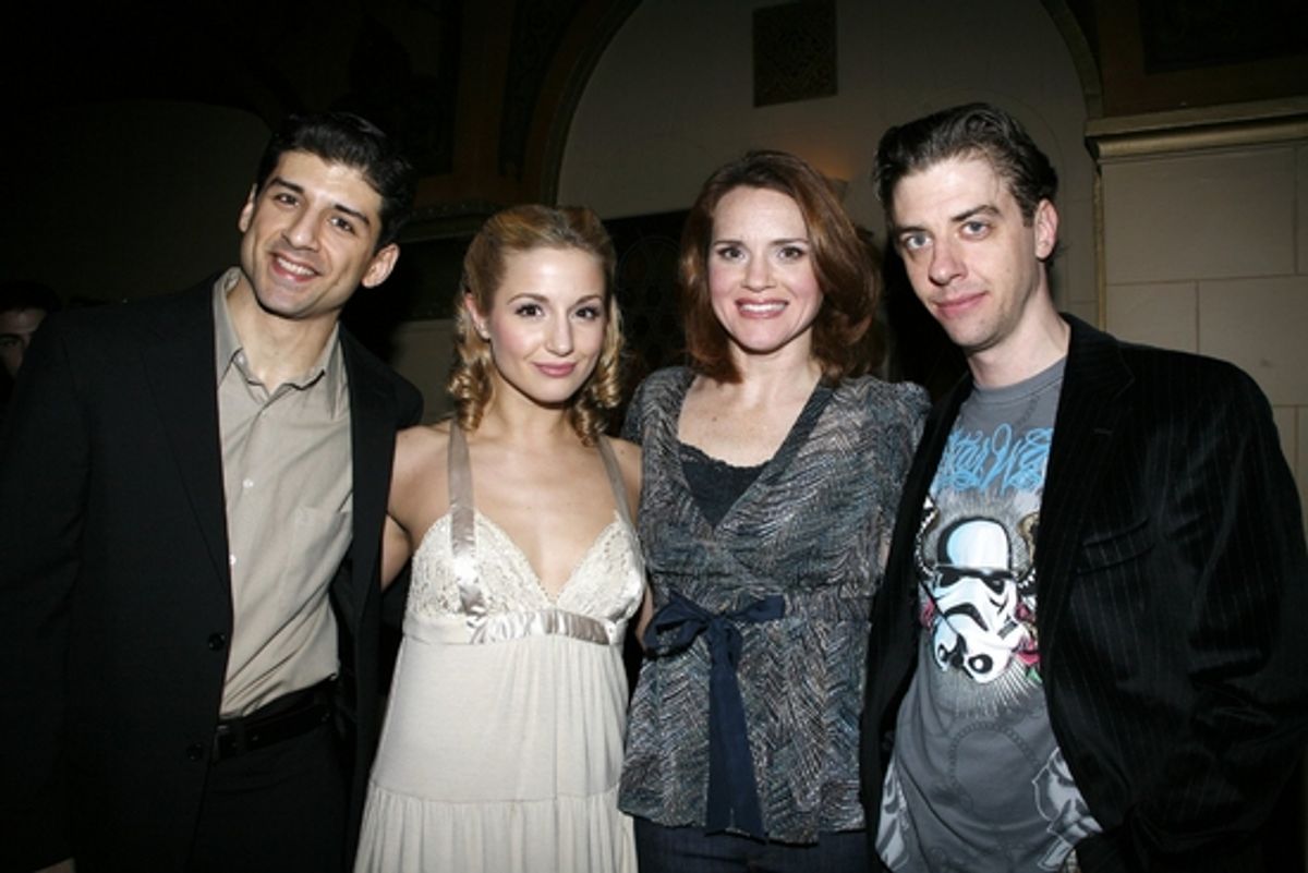 Tony Yazbeck, Jessica Lee Goldyn, Jennifer Laura Thompson and Christian Borle at ON THE TOWN Closing Night Party
