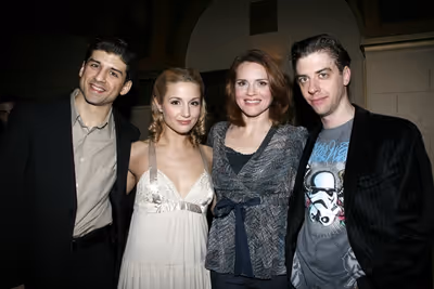 Tony Yazbeck, Jessica Lee Goldyn, Jennifer Laura Thompson and Christian Borle
 Photo