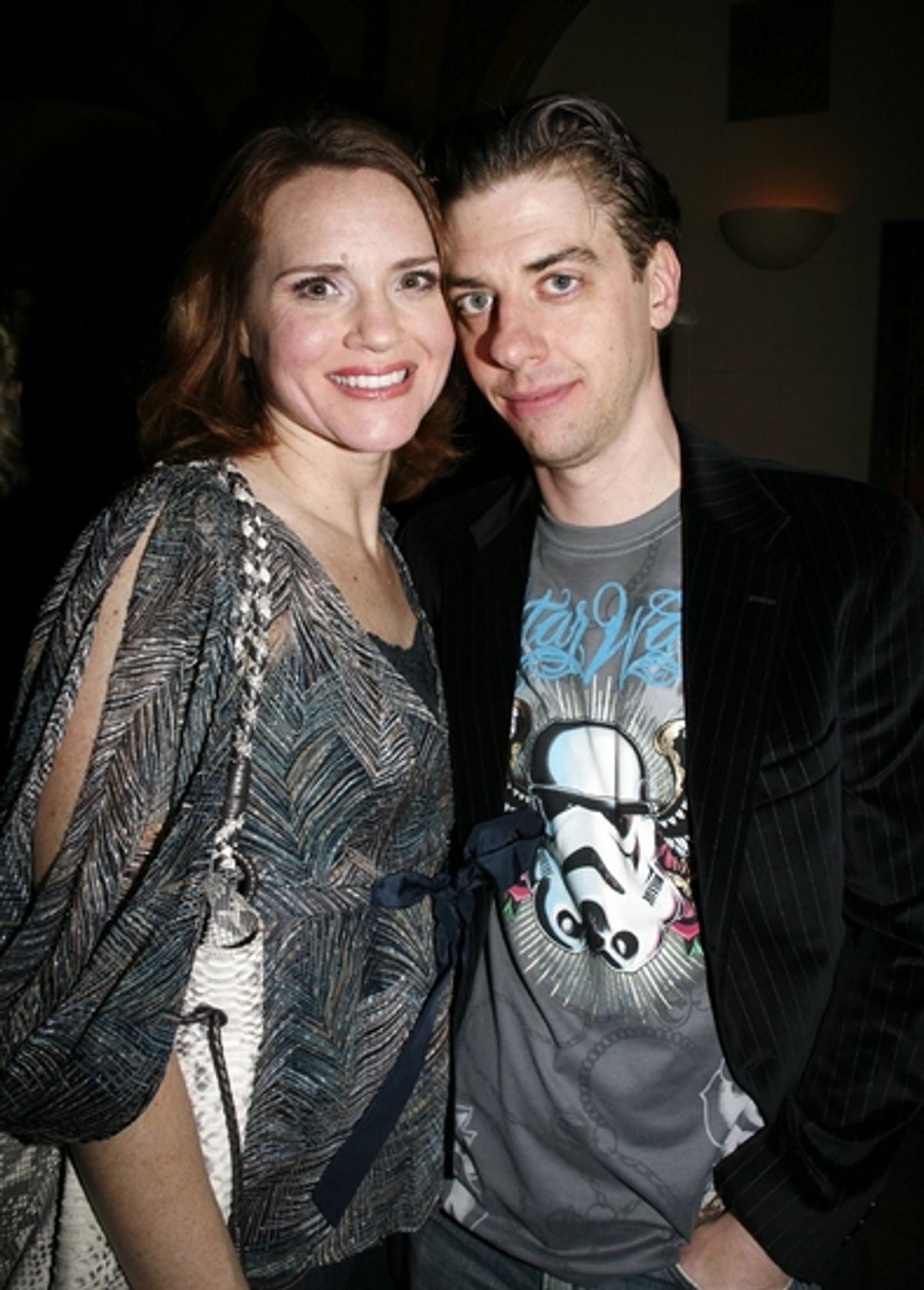 Jennifer Laura Thompson & Christian Borle at ON THE TOWN Closing Night Party