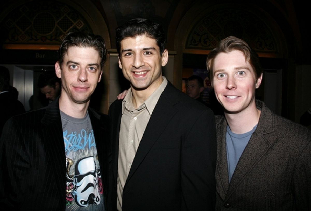 Christian Borle, Tony Yazbeck and Justin Bohon at ON THE TOWN Closing Night Party