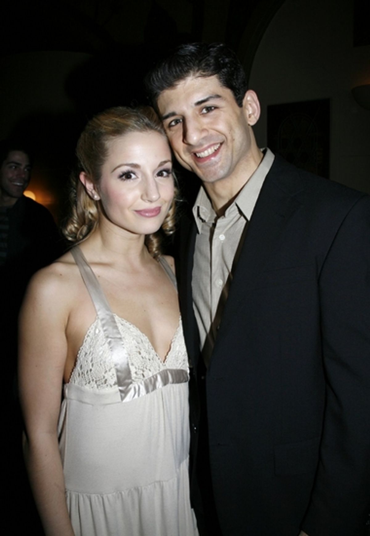 Jessica Lee Goldyn and Tony Yazbeck at ON THE TOWN Closing Night Party