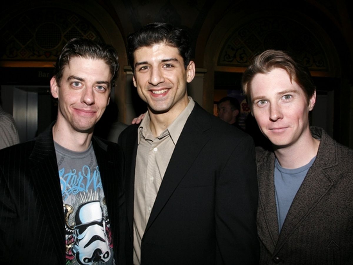 Christian Borle, Tony Yazbeck and Justin Bohon at ON THE TOWN Closing Night Party