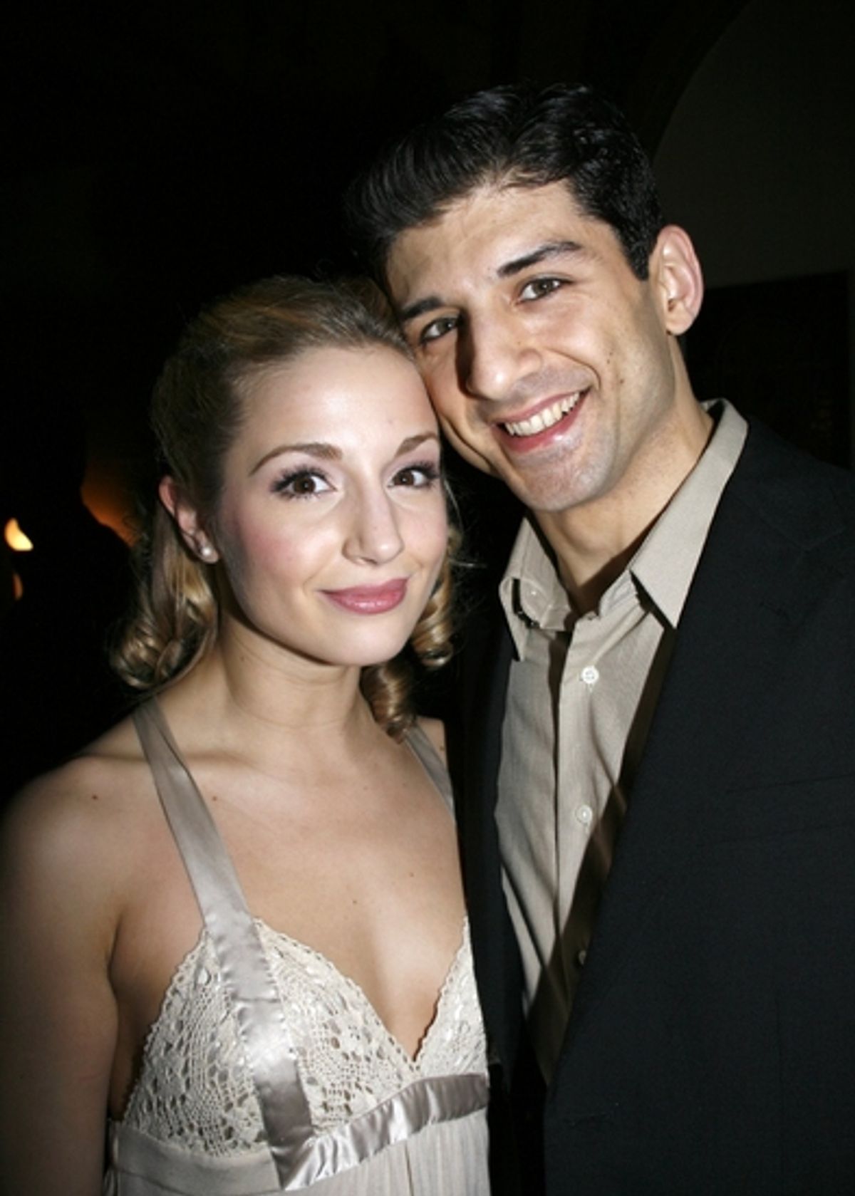 Jessica Lee Goldyn and Tony Yazbeck at ON THE TOWN Closing Night Party
