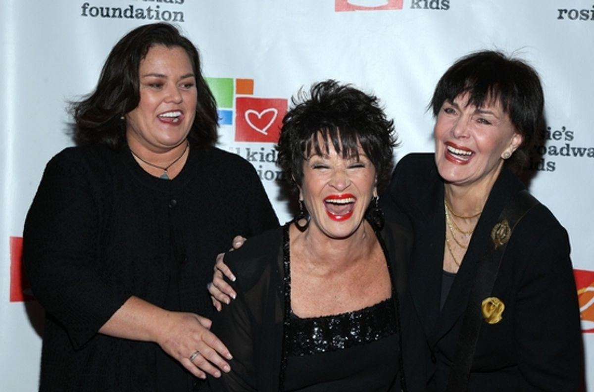 Rosie O'Donnell, Chita Rivera and Linda Dano at Rosie's Gala: Building Dreams for Kids Honors Rivera
