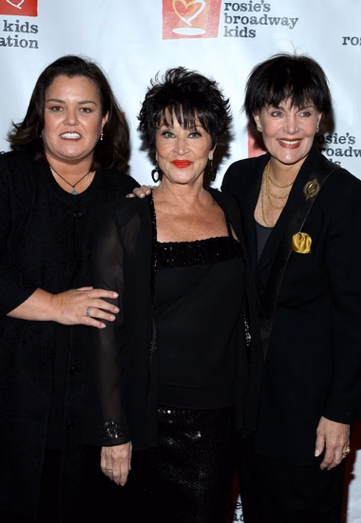 Rosie O'Donnell, Chita Rivera and Linda Dano at Rosie's Gala: Building Dreams for Kids Honors Rivera