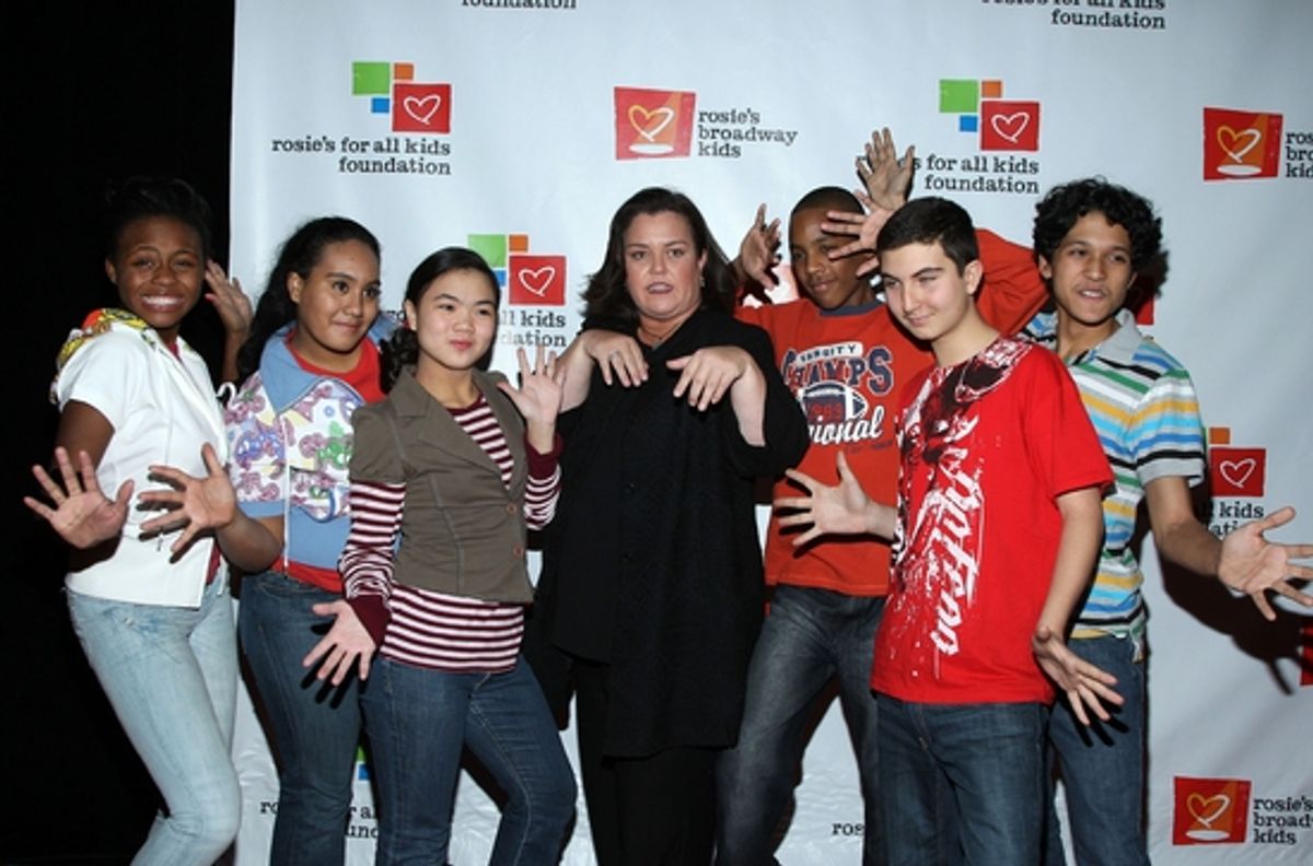 Rosie O\'Donnell and Rosie\'s Broadway Kids at Rosie's Gala: Building Dreams for Kids Honors Rivera