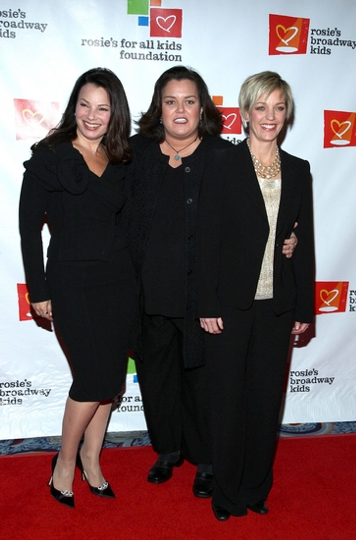 Fran Drescher, Rosie O'Donnell and Kelli Carpenter at Rosie's Gala: Building Dreams for Kids Honors Rivera