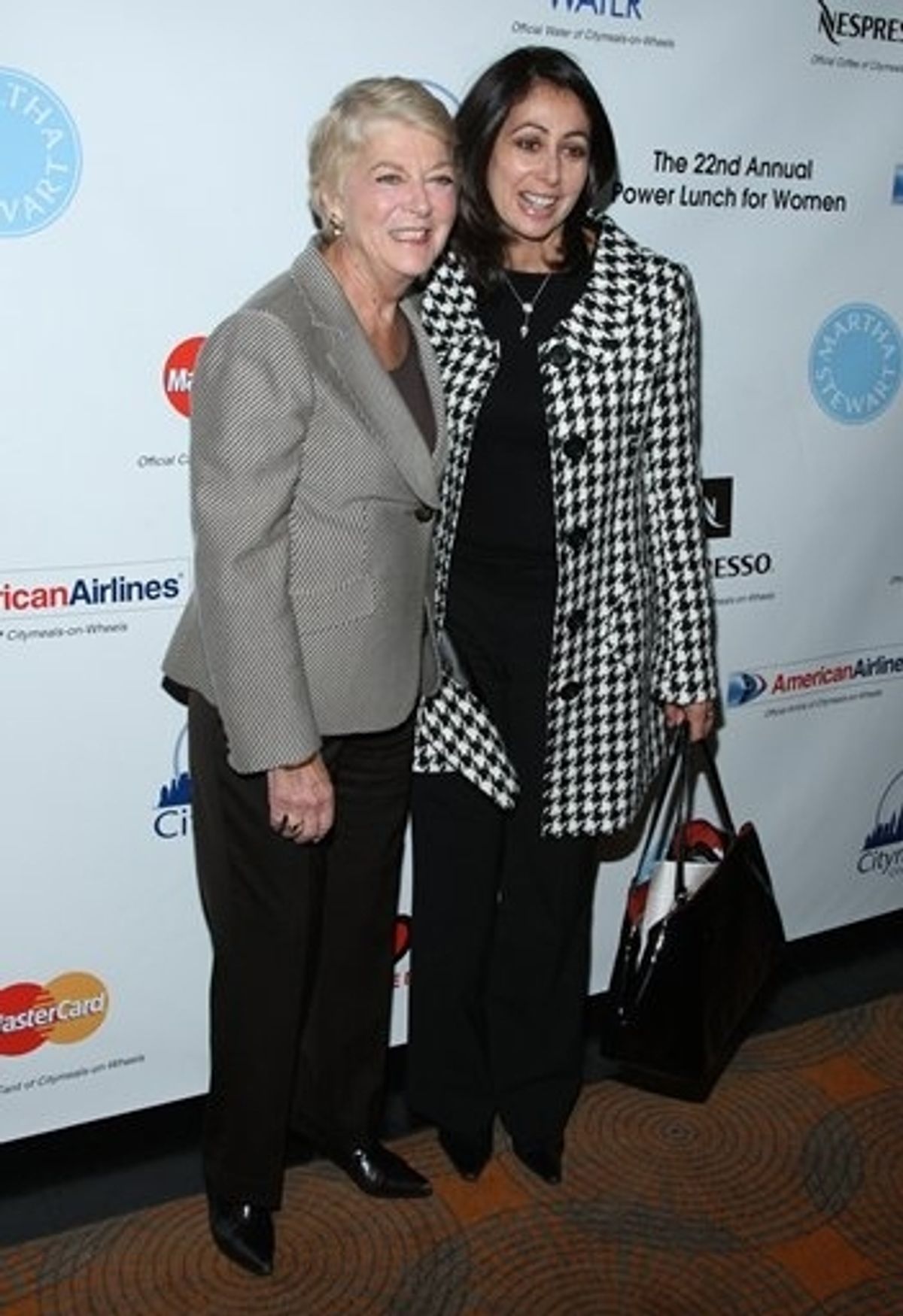Geraldine Ferraro and Donna Zaccaro at City Meals-on-Wheels Power Lunch for Women