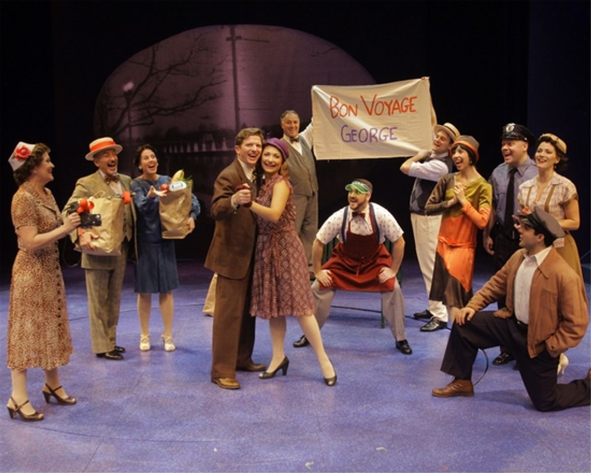 Duke Laffoon & Tara Geisler (as George Bailey & Violet Bick) and company of A Wonderful Life at WBT's 'A WONDERFUL LIFE'