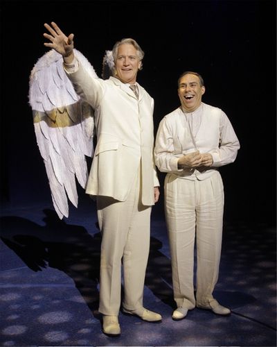 Matthew (Robert Stoeckle) and Clarence the Wingless Angel (Darin DePaul) Photo
