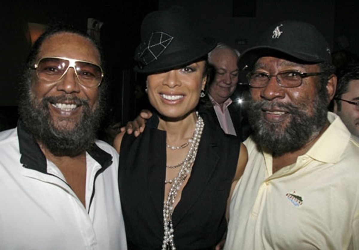 Valarie Pettiford with legendary Motown songwriters Brian and Edward Holland at 
