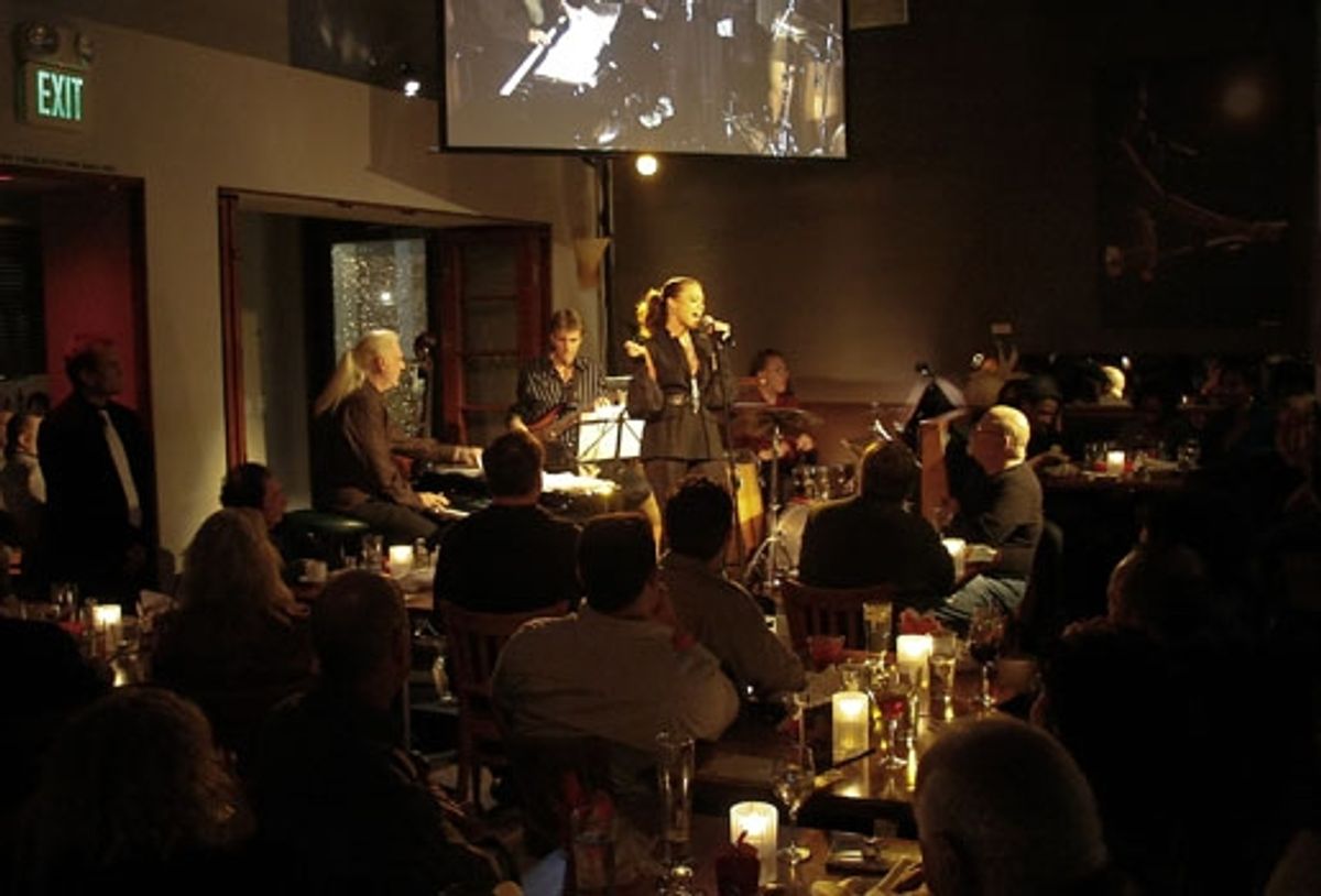 Valarie Pettiford in the house of Upright Cabaret at 