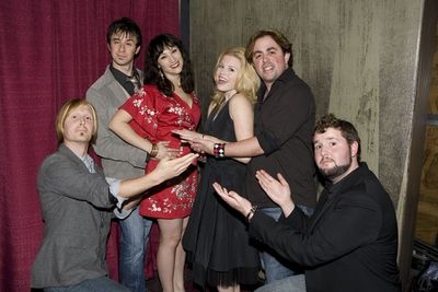 Eden Espinosa and Megan Hilty, Philos' Kenny Foster, Michael Shoup, Vince Romanelli a Photo