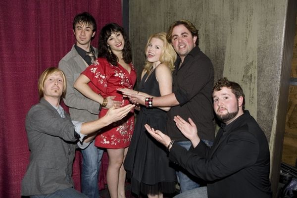 Eden Espinosa and Megan Hilty, Philos' Kenny Foster, Michael Shoup, Vince Romanelli a Photo