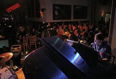 Ben Moss playing the Baldwin Photo