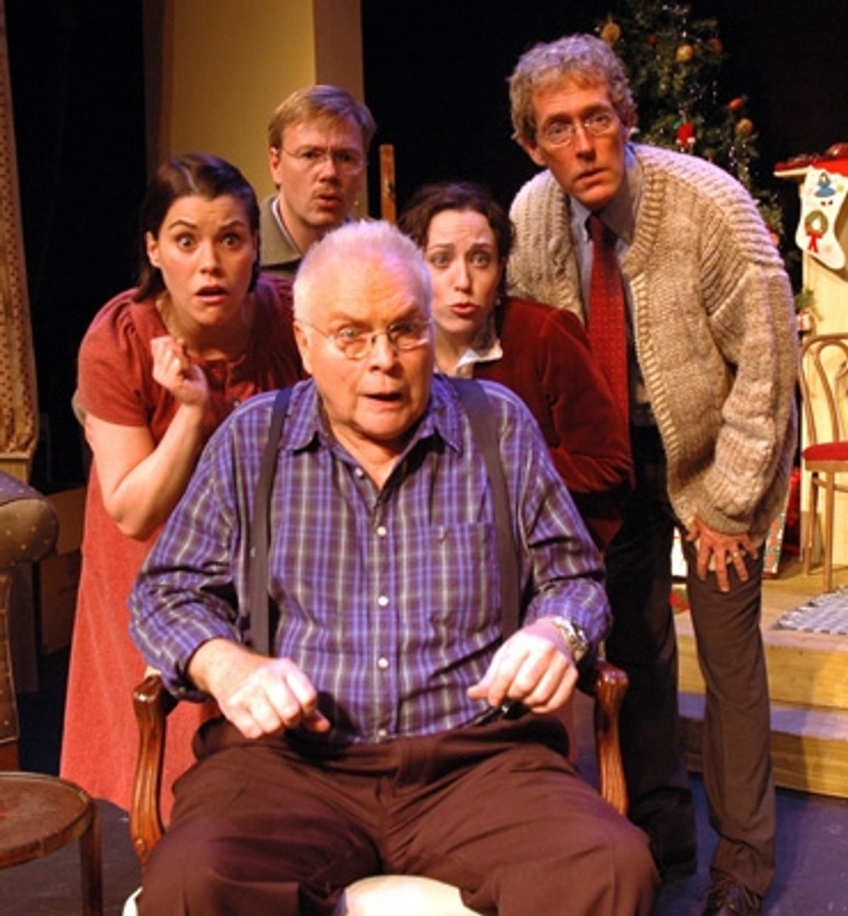 Morgan Reis, Dan Via, Lee Beebout (seated), Francile Albright and James Weatherstone at 