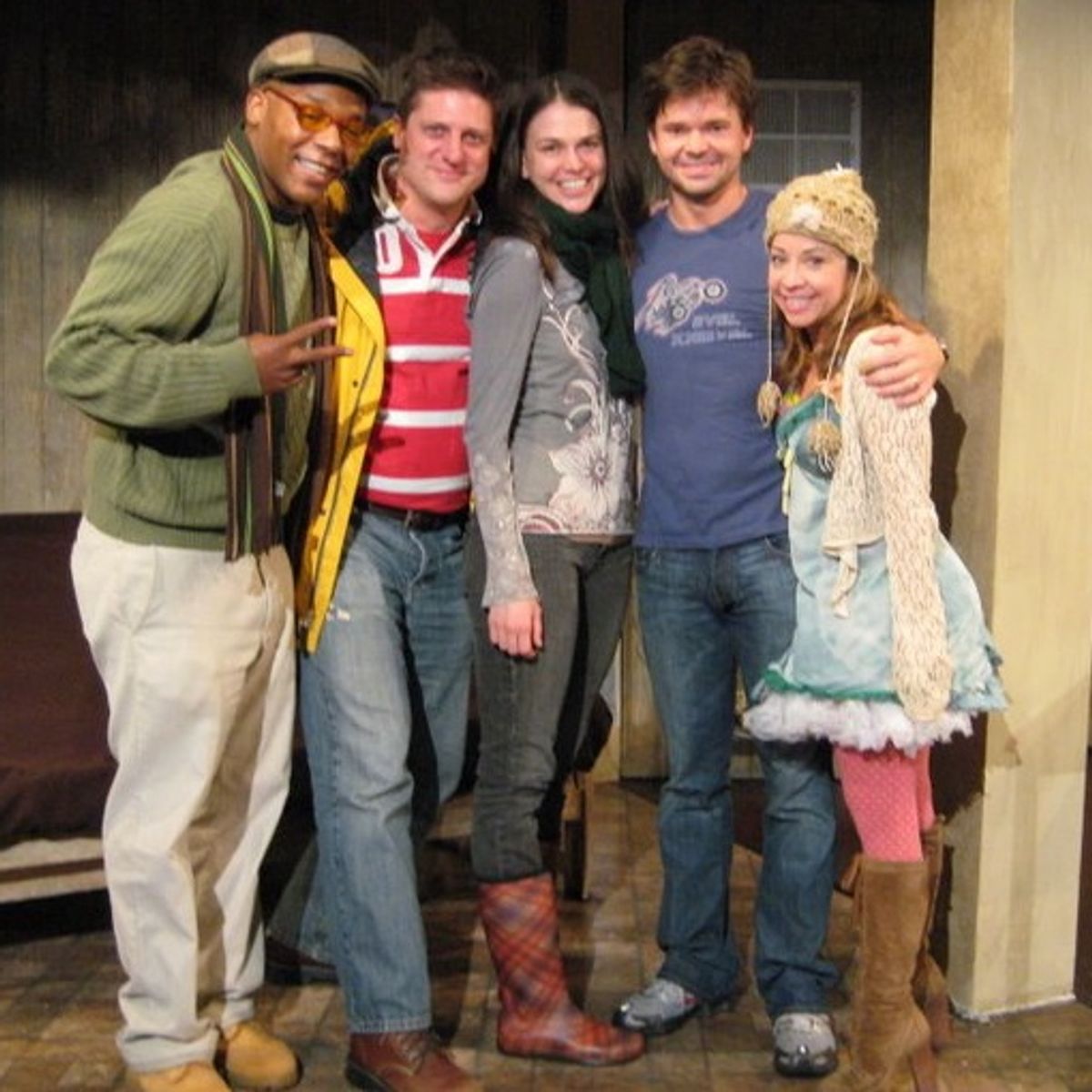 Curtis McClarin, Christopher Sieber, Sutton Foster, Hunter Foster and Jennifer Cody at 