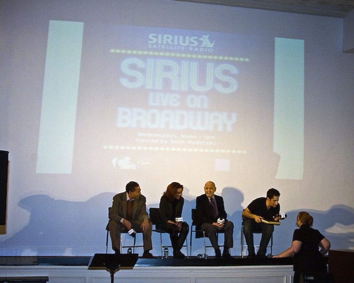 Freddie Gershon, Andrea McArdle, Charles Strouse, and Seth Rudetsky at 'All About ANNIE' at SIRIUS Live on Broadway