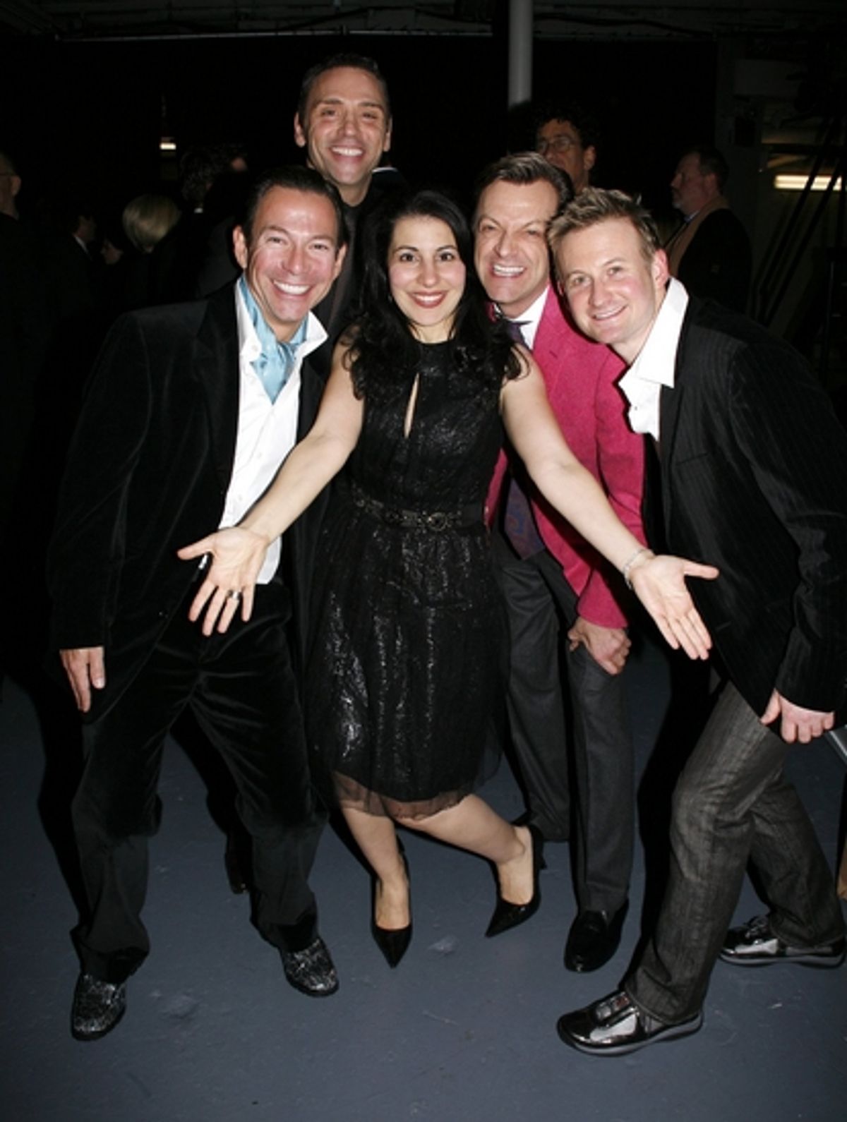 Cortes Alexander, Tiger Martina, Julie Garnye, Jim Caruso and Johnny Rodgers at 