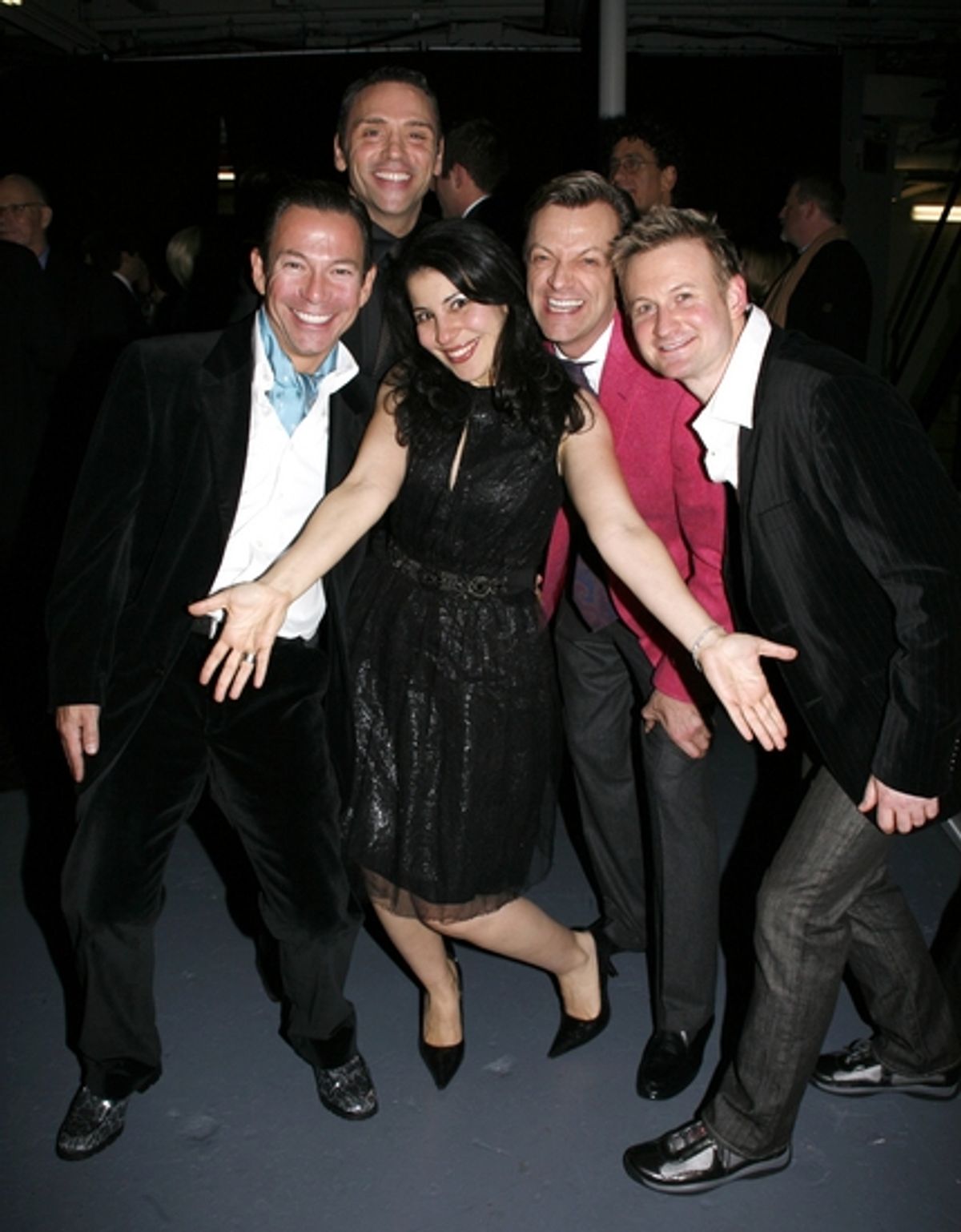 Cortes Alexander, Tiger Martina, Julie Garnye, Jim Caruso and Johnny Rodgers at 