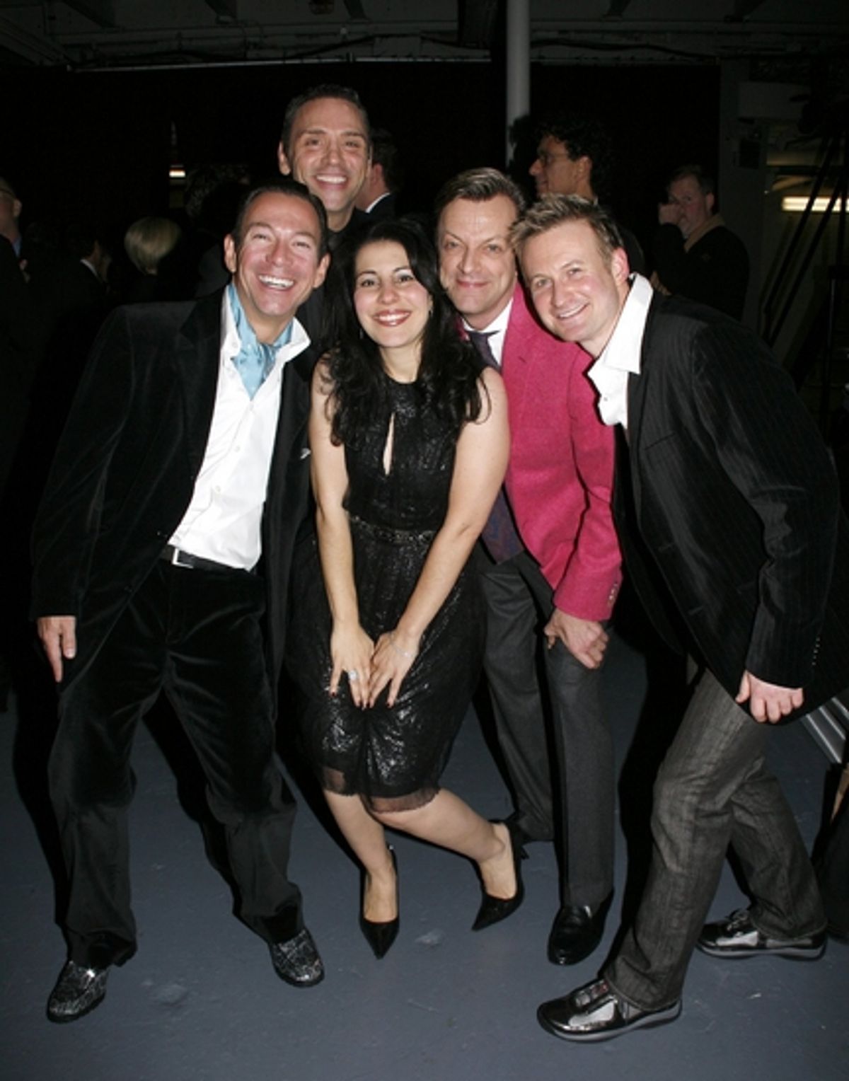 Cortes Alexander, Tiger Martina, Julie Garnye, Jim Caruso and Johnny Rodgers at 