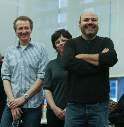 Bob Martin, Susan Birkenhead and Casey Nicholaw Photo