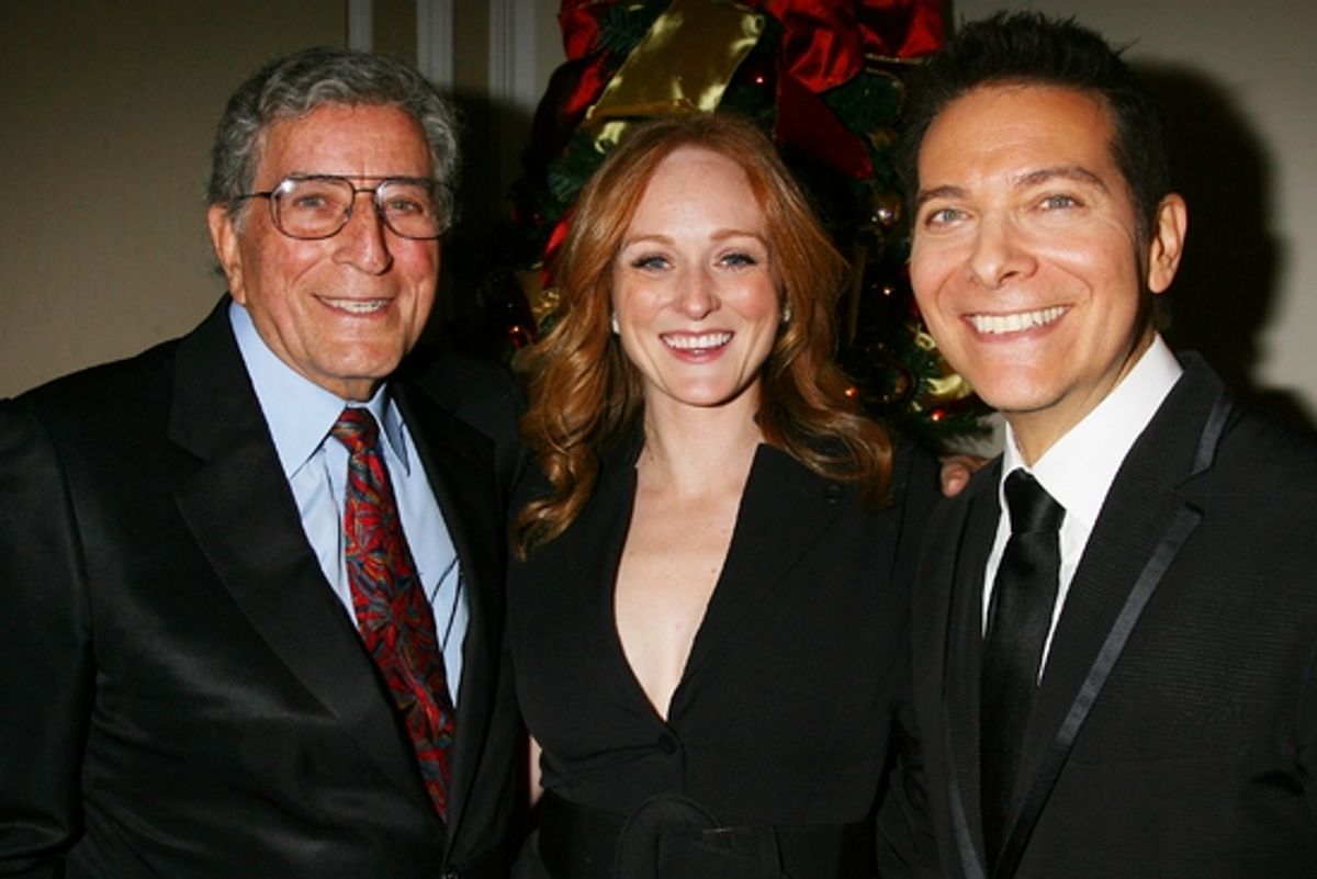 Tony Bennett, Antonia Bennett and Michael Feinstein at 
