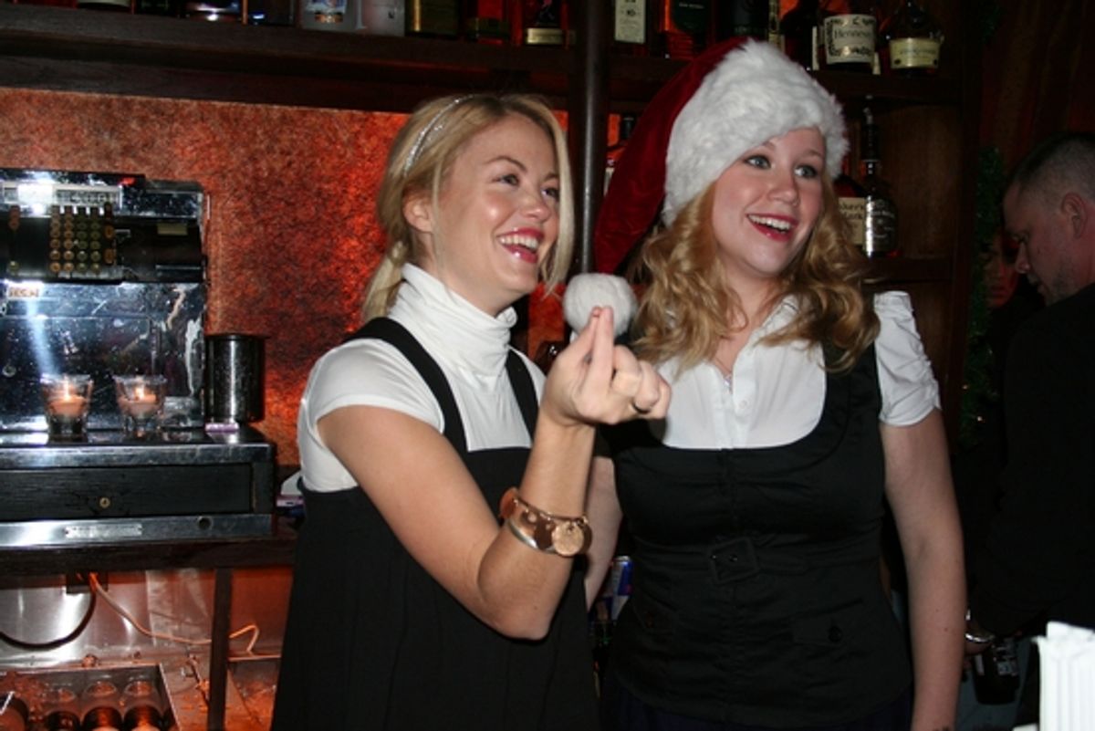 Bree Williamson and Caitlin Van Zandt at Stockings With Care's 4th Annual 'Celebrity Bartending Night'