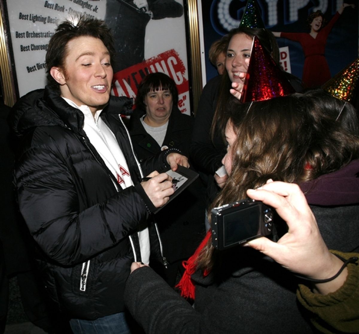 Clay Aiken makes the 'birthday girl' very happy! at 