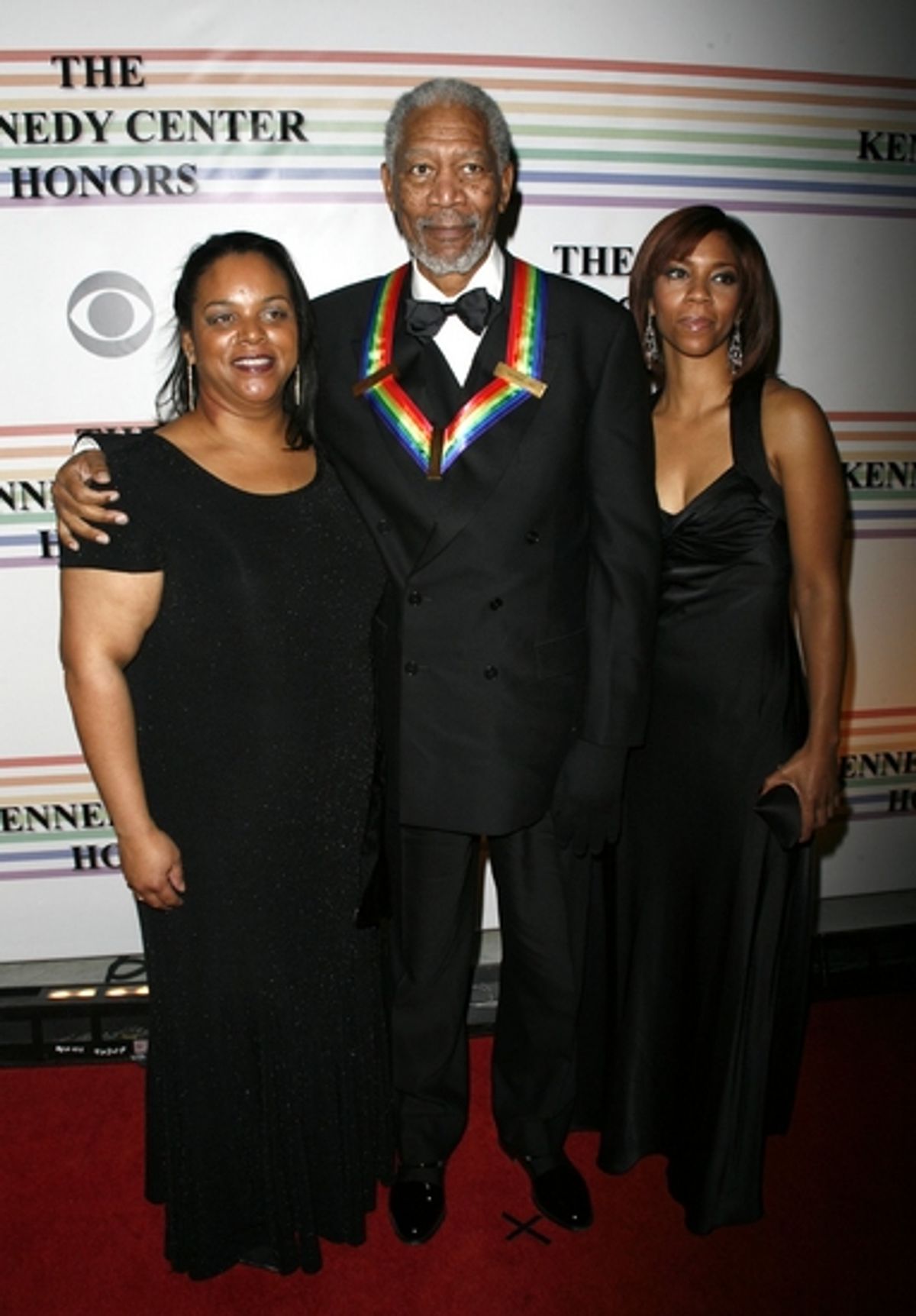 Morgan Freeman and family at 2008 Kennedy Center Honorees