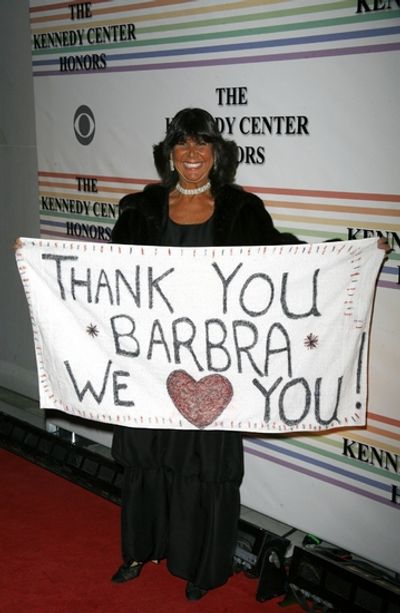 Robin Lippman shows who she is cheering on! Photo