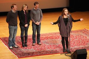 Susan Blackwell with Hunter Bell, Heidi Blickenstaff, and Jeff Bowen Photo