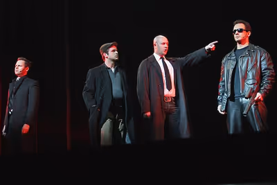 The Broadway Terminator comes back in time to save the only 3 people who can perform  Photo