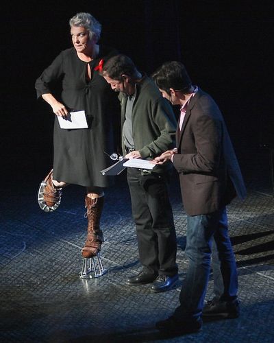 Tyne Daly, Jonathan Hadary, and Seth Rudetsky Photo