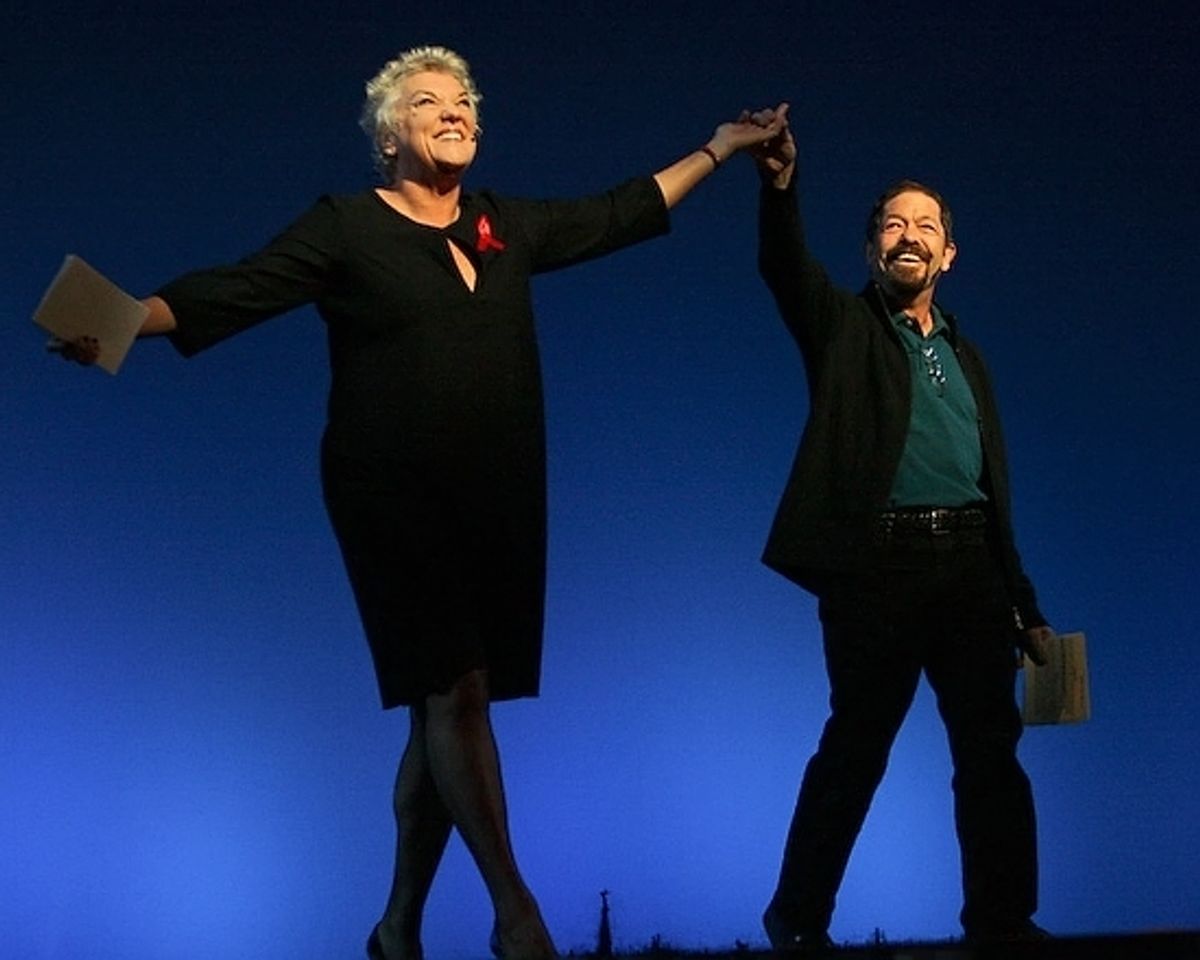 Co-Hosts Tyne Daly and Jonathan Hadary at 