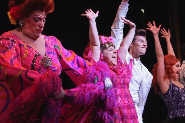 Harvey Fierstein, Marissa Jaret Winokur, Constantine Rousouli, and Niki Scalera Photo