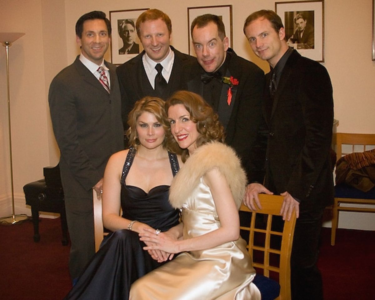 Michael Berresse, Hunter Bell, Chris Sarandon, Jeff Bowen, Heidi Blickenstaff, and Susan Blackwell at 