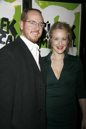 Katie Finneran with guest @ BroadwayWorld Katie Finneran with guest Photo