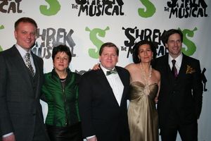 Jason Moore (Director), Caro Newling (Producer), David Lindsay-Abaire (Book & Lyrics) Photo