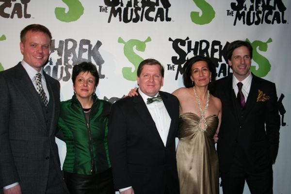 Jason Moore (Director), Caro Newling (Producer), David Lindsay-Abaire (Book & Lyrics) Photo