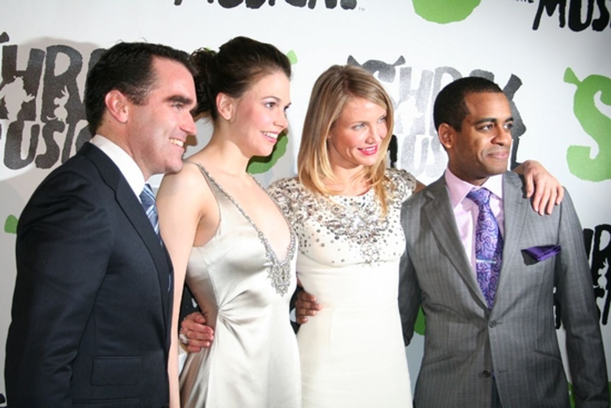 Brian d'Arcy James, Sutton Foster, Cameron Diaz and Daniel Breaker at 
