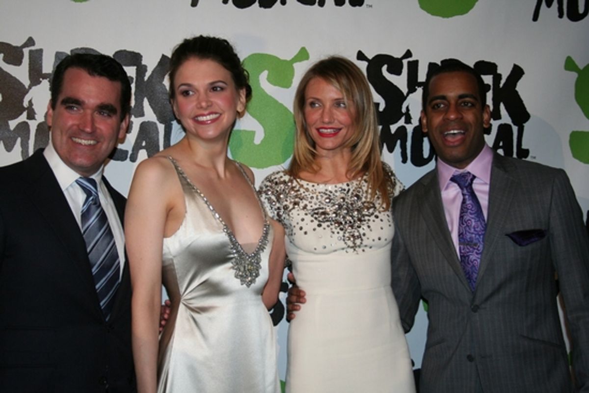 Brian d'Arcy James, Sutton Foster, Cameron Diaz and Daniel Breaker at 