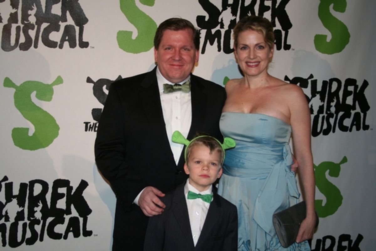 David Lindsay-Abaire with wife Chris and son Nicolas at 