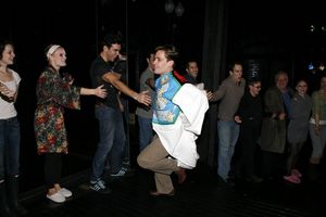 Jenny Fellner, Martha Plimpton, Matthew Risch cheer on Eric Sciotto Photo