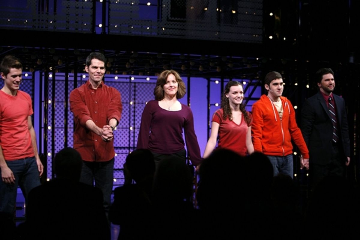 Aaron Tveit, J. Robert Spencer, Alice Ripley, Jennifer Damiano, Adam Chanler-Berat and Louis Hobson at 