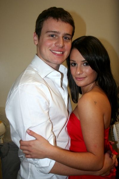 Jonathan Groff and Lea Michele Photo