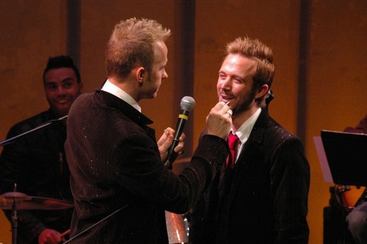 Marty Thomas and Danny Calvert at Broadway Boys Sing For TOYS FOR TOTS