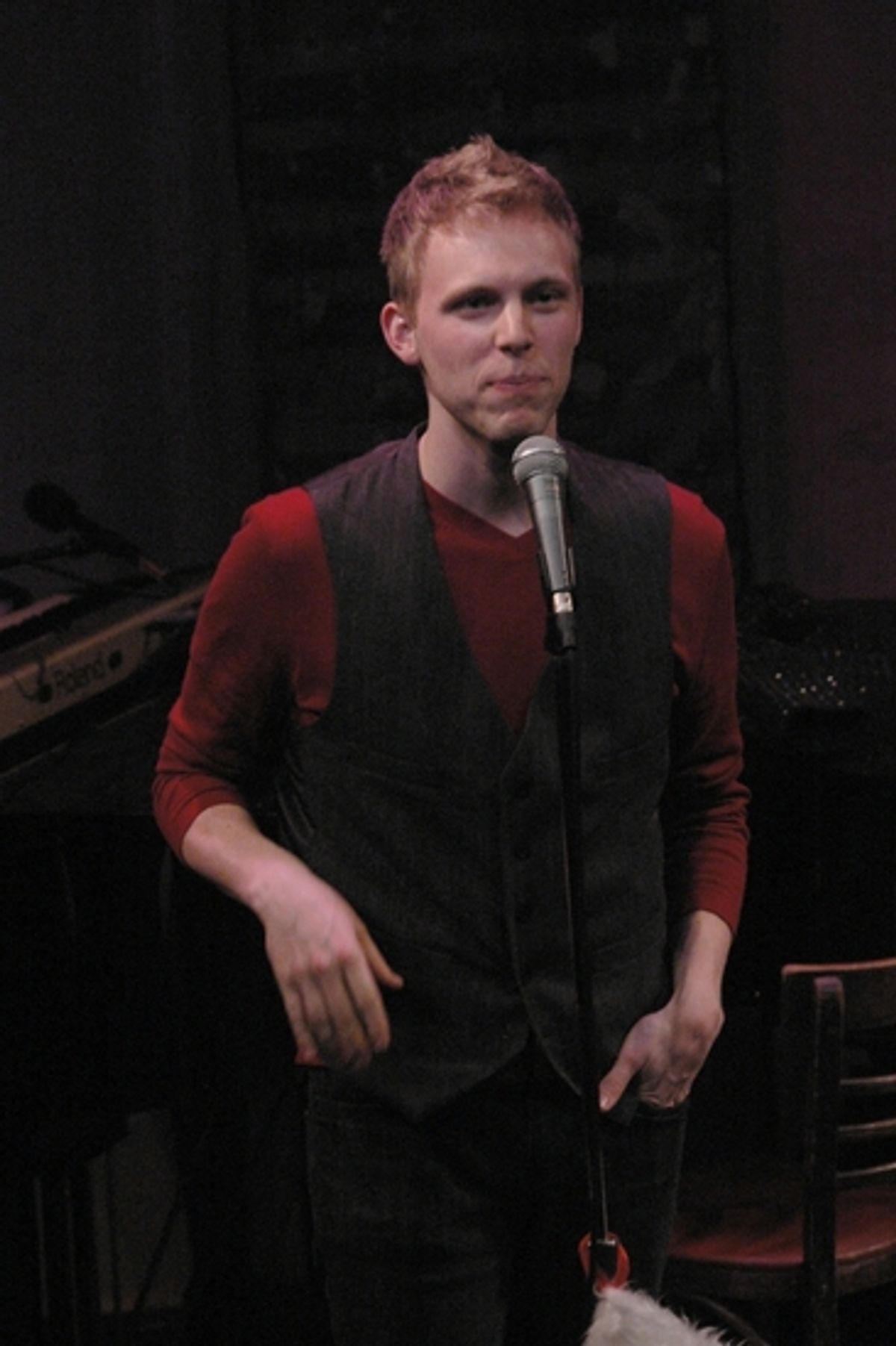 Musical Director Justin Paul at Broadway Boys Sing For TOYS FOR TOTS